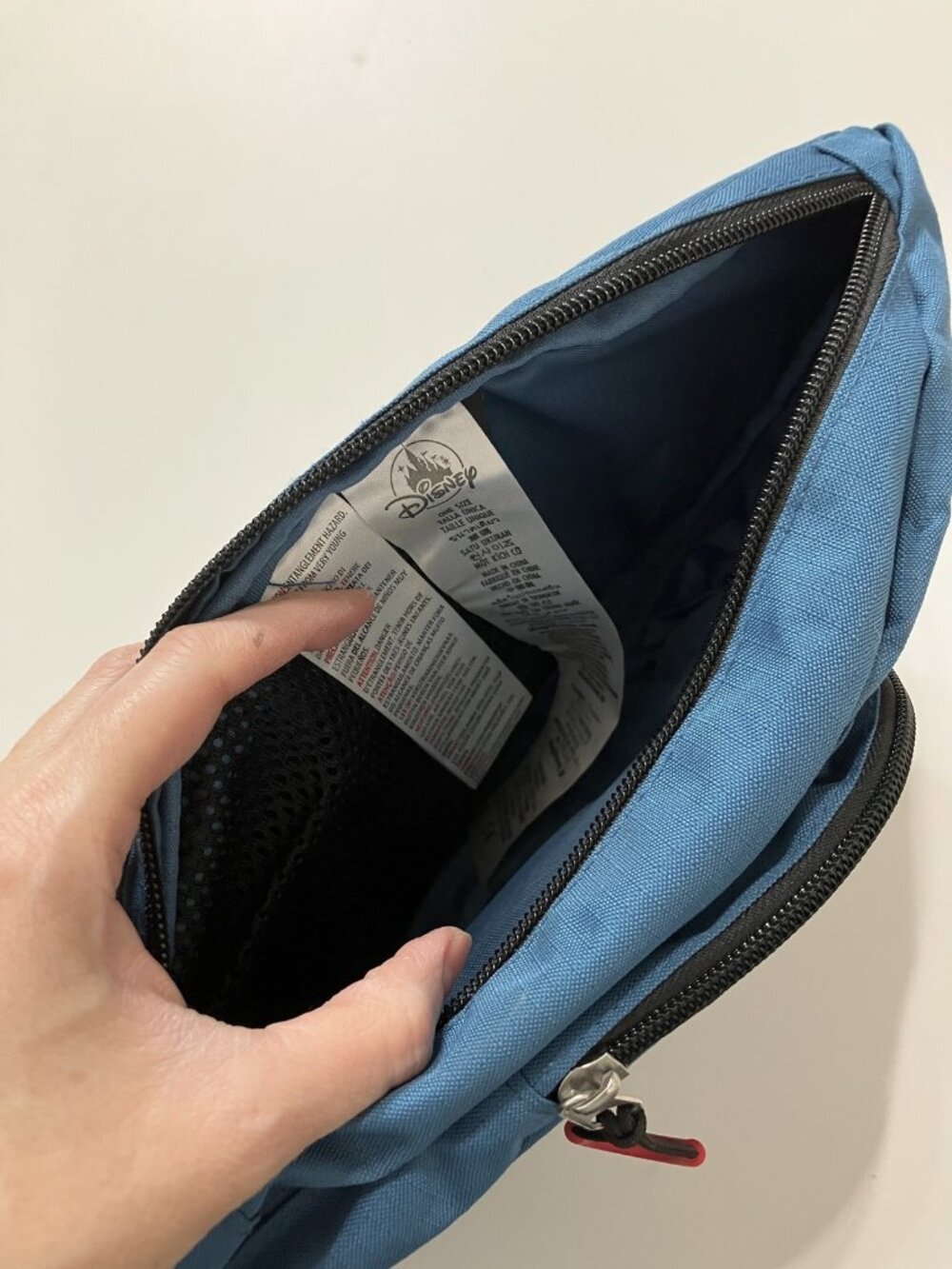 Disney Mickey Mouse Teal Blue Sling Bag Crossbody Backpack Adjustable Strap - Picture 4 of 9